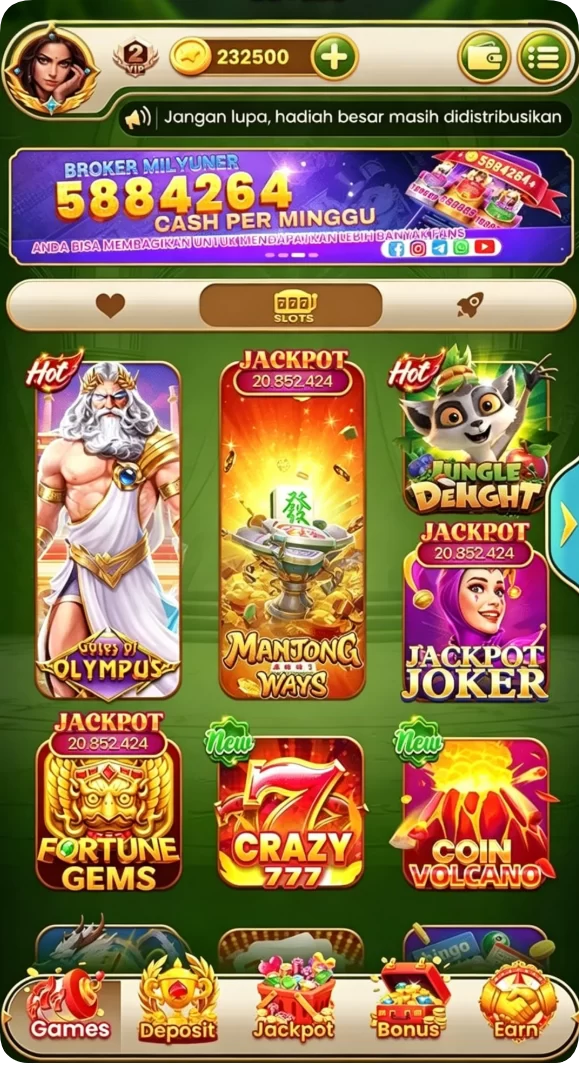 Tampilan Download mu777 APK Original untuk Android